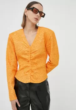 Gestuz bluza femei, culoarea portocaliu, neted imagine