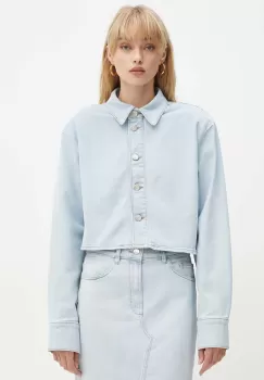 Gestuz camasa jeans femei, cu guler clasic, relaxed, 10909238 imagine