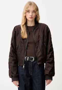 Gestuz geaca bomber culoarea maro, de tranzitie, 10910609 imagine