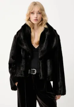 Gestuz geaca culoarea maro, de tranzitie, oversize, 10910611 imagine