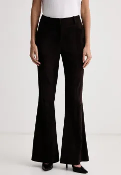 Gestuz  pantaloni evazati bell-bottom pentru femei din piele intoarsa GZsiela imagine