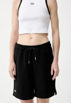 Gestuz pantaloni scurti culoarea negru, uni, high waist, 10910317 imagine