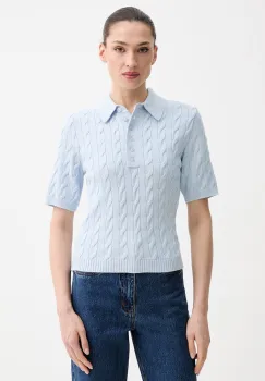 Gestuz pulover cu maneca scurta de dama cu vascoza imagine