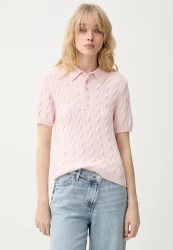Gestuz pulover cu maneca scurta de dama cu vascoza imagine