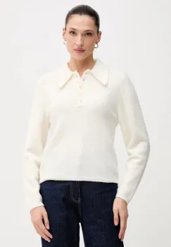 Gestuz pulover de lana culoarea bej, 10910589 imagine