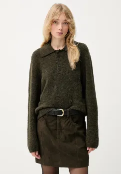 Gestuz pulover de lana culoarea verde, 10910589 imagine