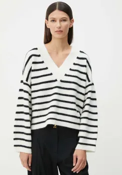 Gestuz pulover din amestec de lana femei, culoarea bej, 10909344 imagine