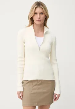 Gestuz pulover femei, culoarea bej, light, cu turtleneck, 10909819 imagine