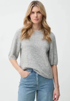 Gestuz pulover femei, culoarea gri, light, 10909815 imagine