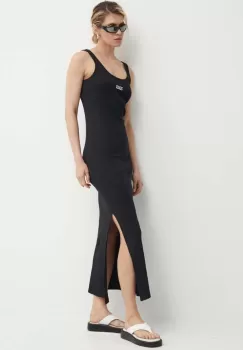 Gestuz rochie culoarea negru, maxi, mulata, 10909158 imagine