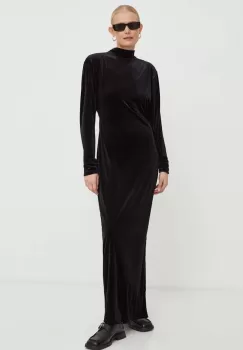 Gestuz rochie culoarea negru, maxi, mulata imagine