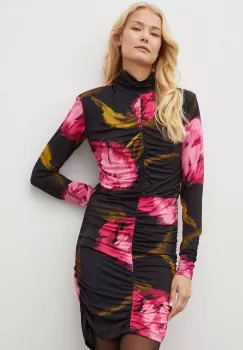 Gestuz rochie culoarea roz, mini, mulata imagine