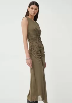 Gestuz rochie culoarea verde, maxi, mulata, 10909133 imagine