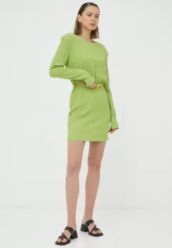 Gestuz rochie culoarea verde, mini, evazati imagine