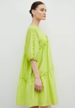 Gestuz rochie culoarea verde, mini, evazati imagine