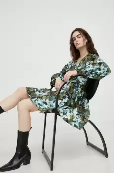 Gestuz rochie din bumbac mini, evazati imagine