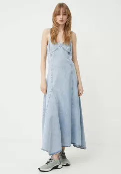 Gestuz rochie jeans maxi, evazati, 10909049 imagine