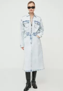 Gestuz rochie jeans midi, drept imagine