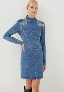 Gestuz rochie jeans mini, mulata imagine