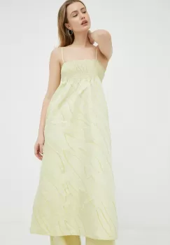 Gestuz rochie Juniper culoarea verde, midi, evazati imagine