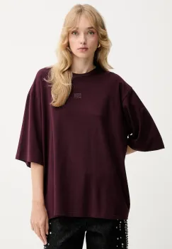Gestuz tricou culoarea bordo, 10910545 imagine