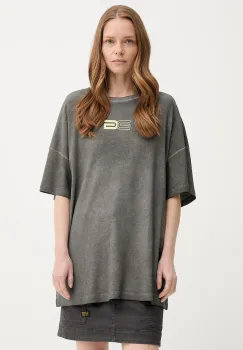 Gestuz tricou din bumbac culoarea gri, 10910127 imagine