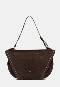 Gianni Chiarini geanta de mana din piele intoarsa BLOOM culoarea maro, BS.12037.CM imagine
