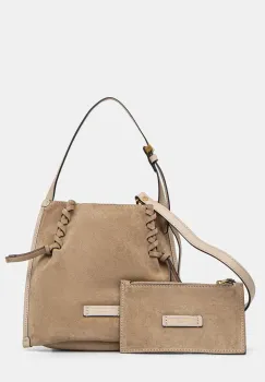 Gianni Chiarini geanta de mana din piele intoarsa DORY culoarea maro, BS 11305 CM-PL imagine