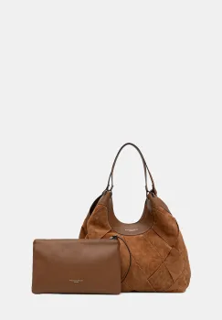 Gianni Chiarini geanta de mana din piele intoarsa DUA imagine