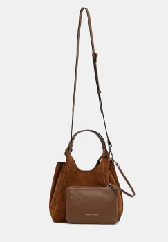 Gianni Chiarini geanta de mana din piele intoarsa DUA culoarea maro, BS.9779.CM imagine