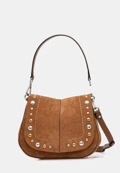 Gianni Chiarini geanta de mana din piele intoarsa HELENA ROUND imagine