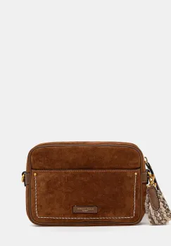 Gianni Chiarini geanta de mana din piele intoarsa NINA culoarea maro, BS.12060.CM imagine