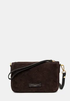 Gianni Chiarini geanta de mana din piele intoarsa NORA POUCH culoarea maro, BS.10224.CM imagine
