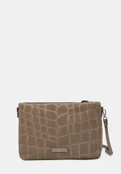 Gianni Chiarini geanta de mana din piele intoarsa NORA POUCH culoarea maro, BS 10225 CM-PL imagine