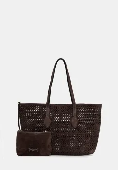 Gianni Chiarini geanta shopper pentru femei, din piele intoarsa MASHUP imagine