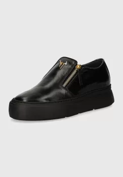 Giuseppe Zanotti pantofi de piele Alec barbati, culoarea negru, EU40010.013 imagine