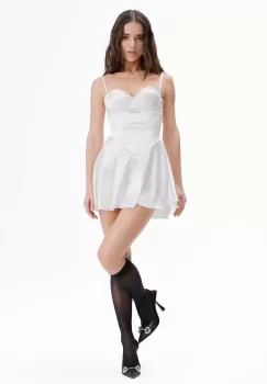 GOD SAVE QUEENS rochie RENDEZVOUS DRESS culoarea bej, mini, evazati, GSQ-127-311 imagine