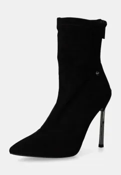 GOE botine femei, culoarea negru, cu toc cui, OO2N4221 BLACK imagine