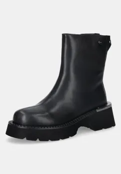 GOE cizme de piele culoarea negru, cu platforma, izolare usoara, SS2N4143 BLACK imagine