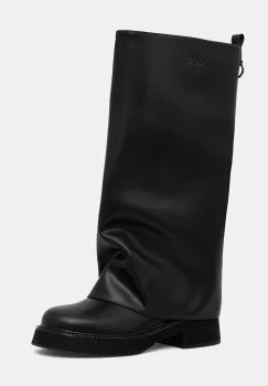 GOE ghete de piele culoarea negru, cu toc drept, izolare usoara, SS2N4400 BLACK imagine