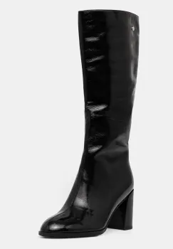 GOE ghete de piele femei, culoarea negru, cu toc drept, izolare usoara, OO2N4408 BLACK imagine