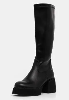 GOE ghete de piele femei, culoarea negru, cu toc drept, OO2N4407 BLACK imagine