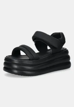 GOE sandale de piele femei, culoarea negru, cu platforma, RR2N4117 imagine