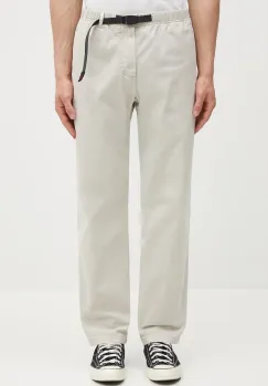 Gramicci pantaloni de bumbac Gramicci Pant culoarea gri, drept imagine