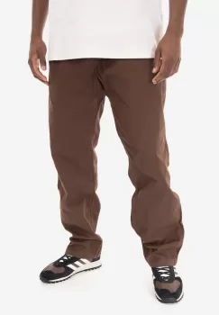 Gramicci pantaloni de bumbac Gramicci Pant culoarea maro, drept G102.OGT-green imagine