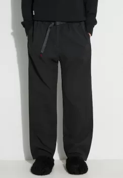 Gramicci pantaloni de bumbac Gramicci Pant culoarea negru, drept imagine