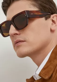Gucci ochelari de soare barbati, culoarea maro imagine