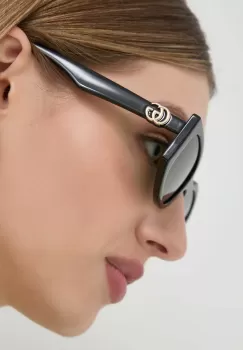 Gucci ochelari de soare femei, culoarea negru imagine