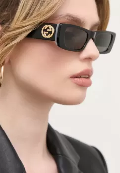 Gucci ochelari de soare femei, culoarea negru imagine