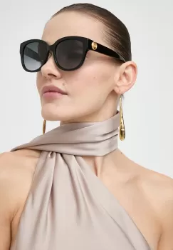 Gucci ochelari de soare femei, culoarea negru imagine